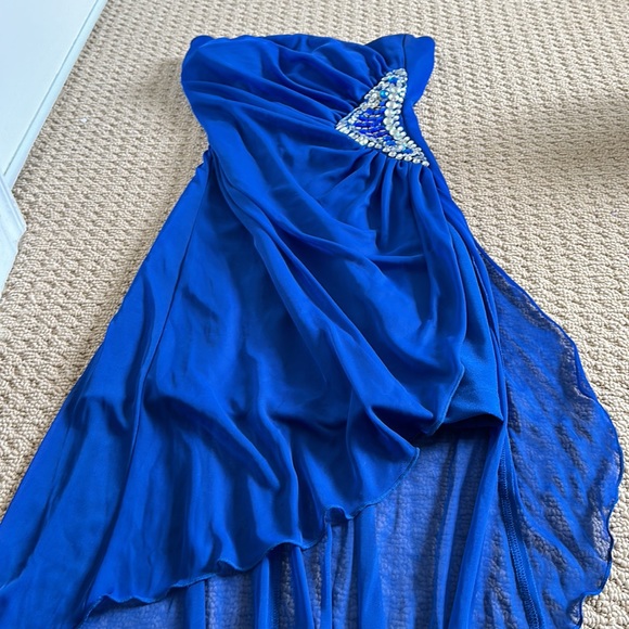 Blue high low formal dress - Picture 3 of 3